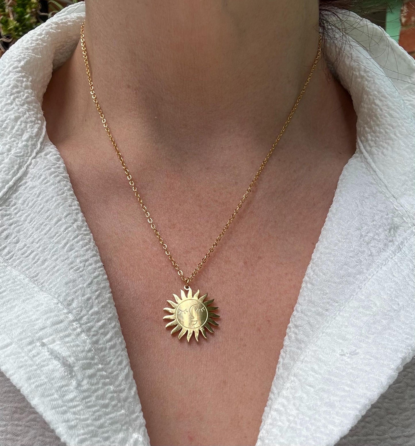 The Sun Tarot Necklace Greeting Card