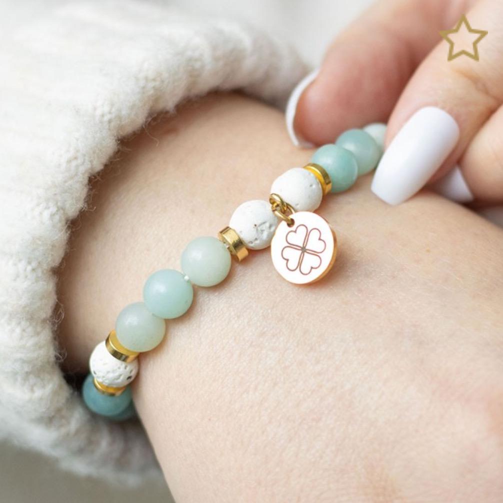Abundance Amazonite Crystal Essential Oil Bracelet