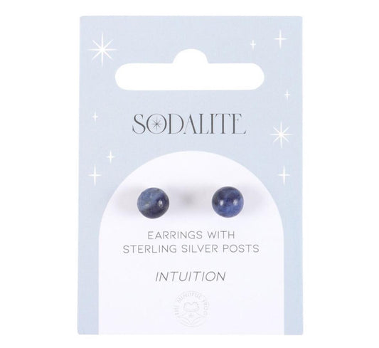 Sodalite Semi Precious Crystal Earrings