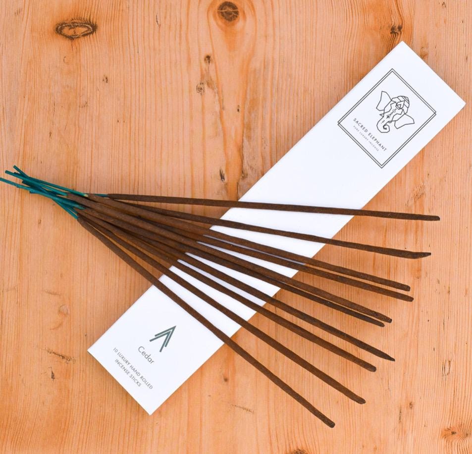Cedar - Sacred Elephant Luxury Incense (10 Sticks)