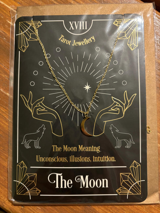 The Moon Tarot Necklace Greeting Card