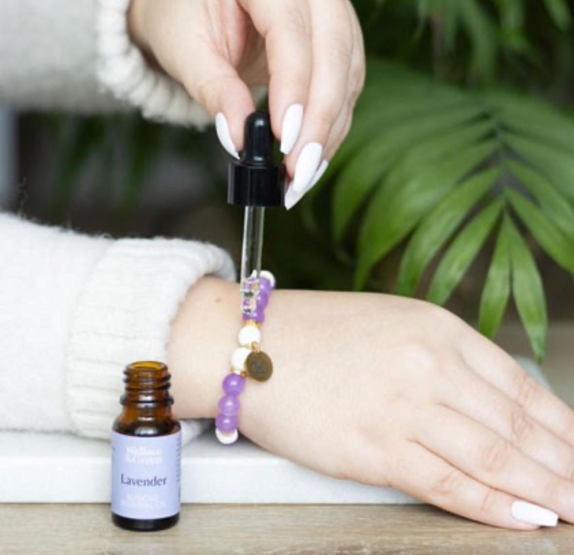Anti-Anxiety Amethyst Crystal Essential Oil Bracelet