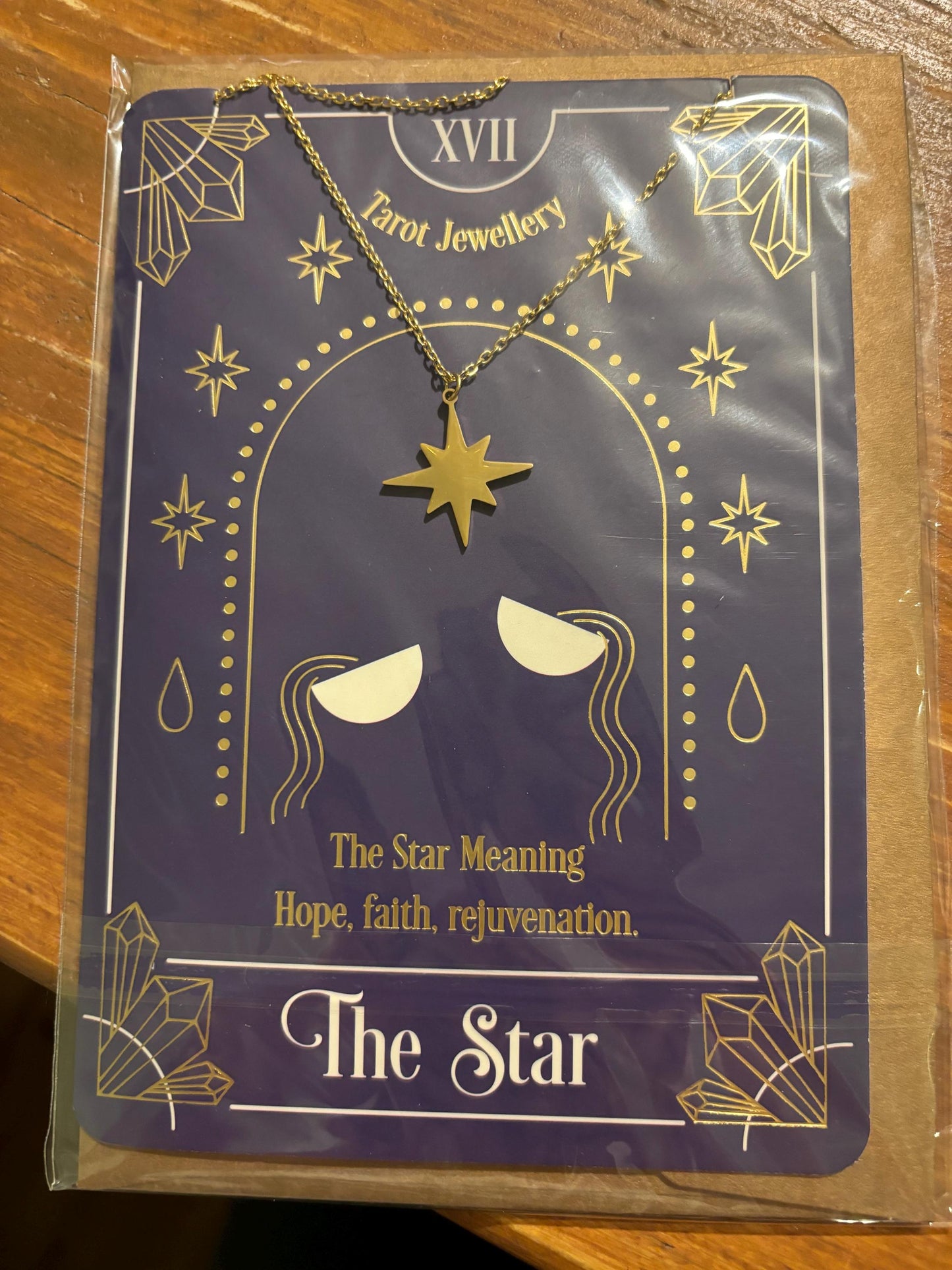 The Star Tarot Necklace Greeting Card